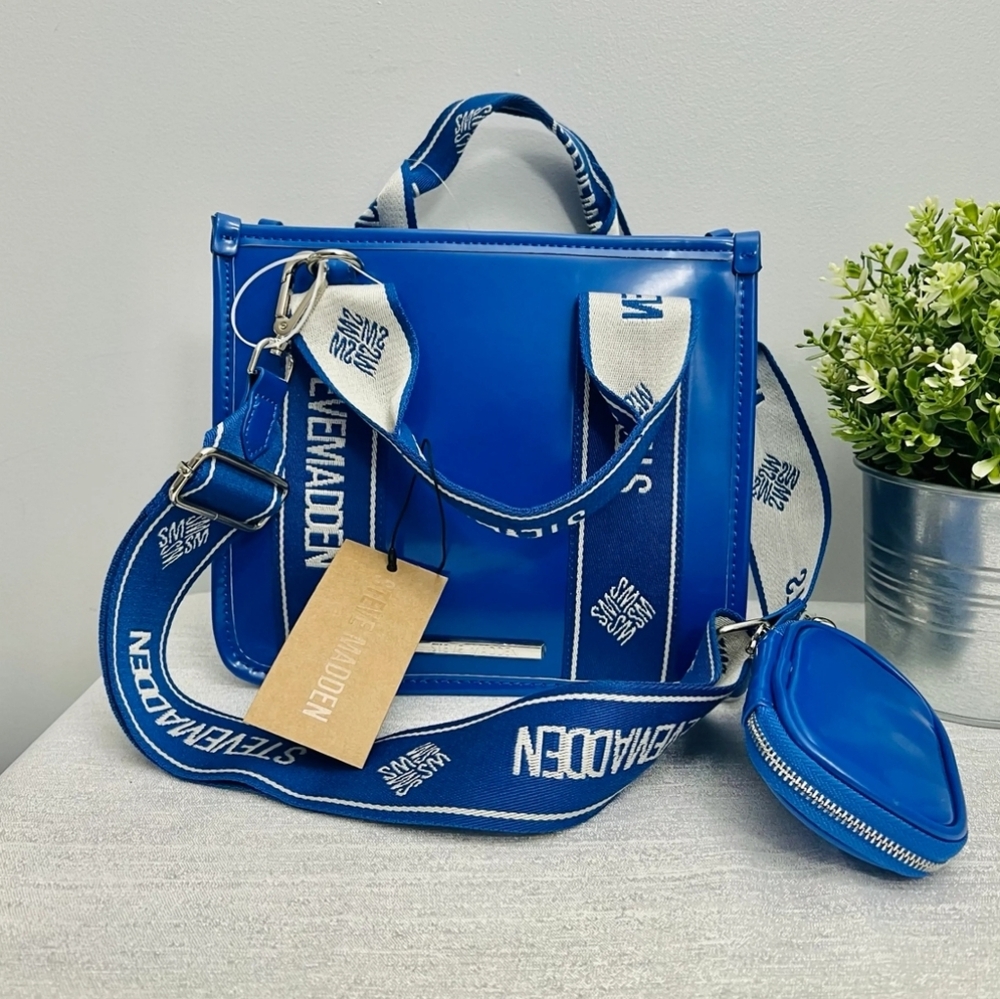 Women's Steve Madden Cobalt Satchel - Picture 1 of 5